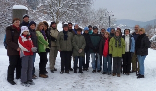 Gruppenfoto von unserer Winterwanderung 2010